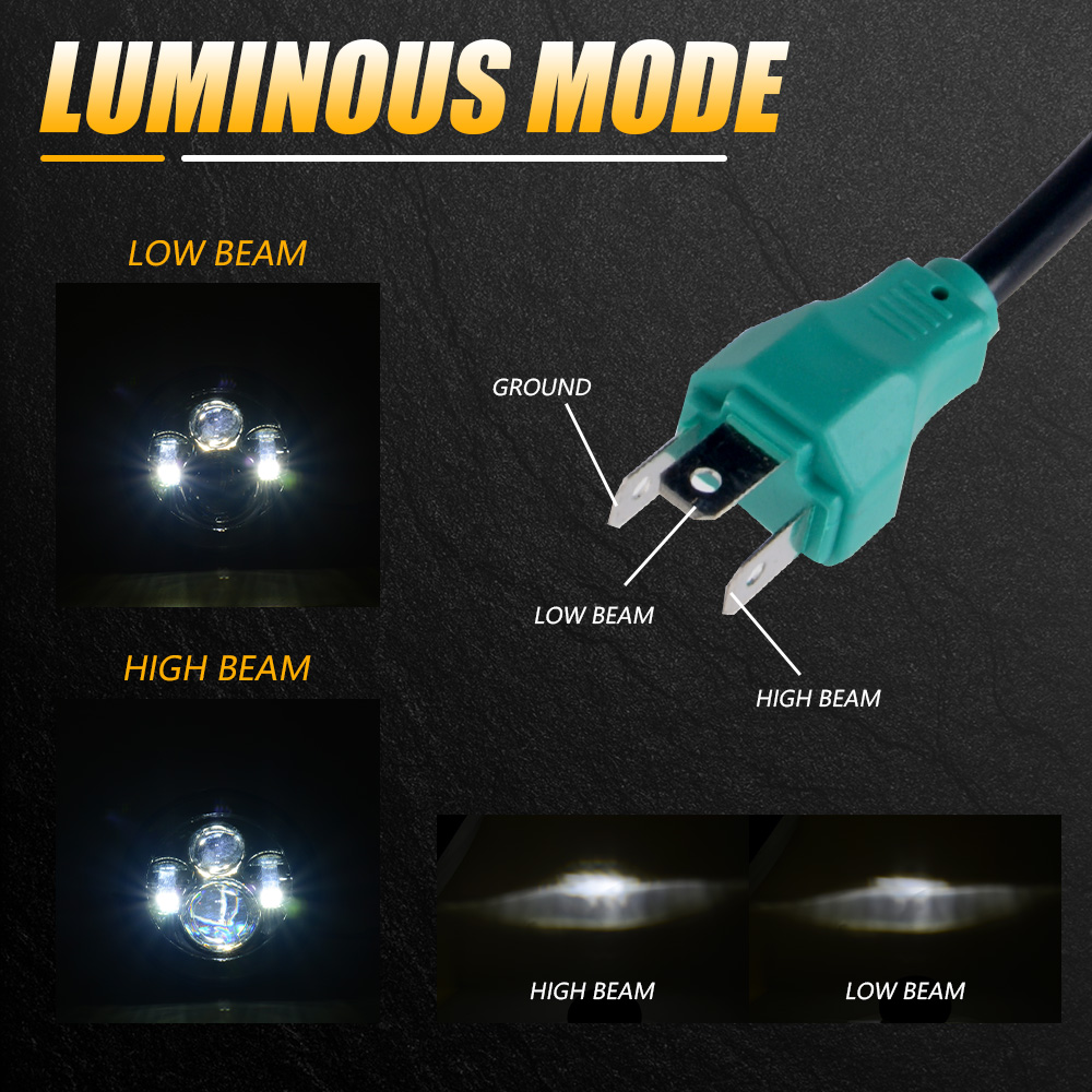 Universal 7 Inch LED Headlight - Universal Motorcycle Led Headlight Projector ulasan dan harga