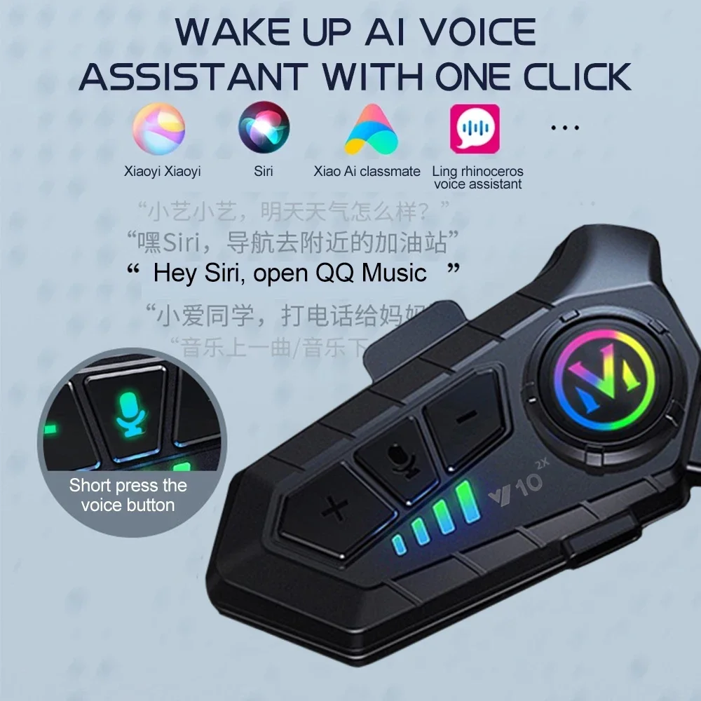 V10 2X Bluetooth Motorcycle He - Full Face Motorcycle Helmet With Bluetooth ulasan dan harga