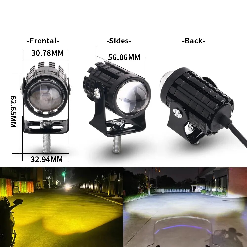1/2PCS Universal Motorcycle LE - Universal Motorcycle Led Headlight Projector ulasan dan harga