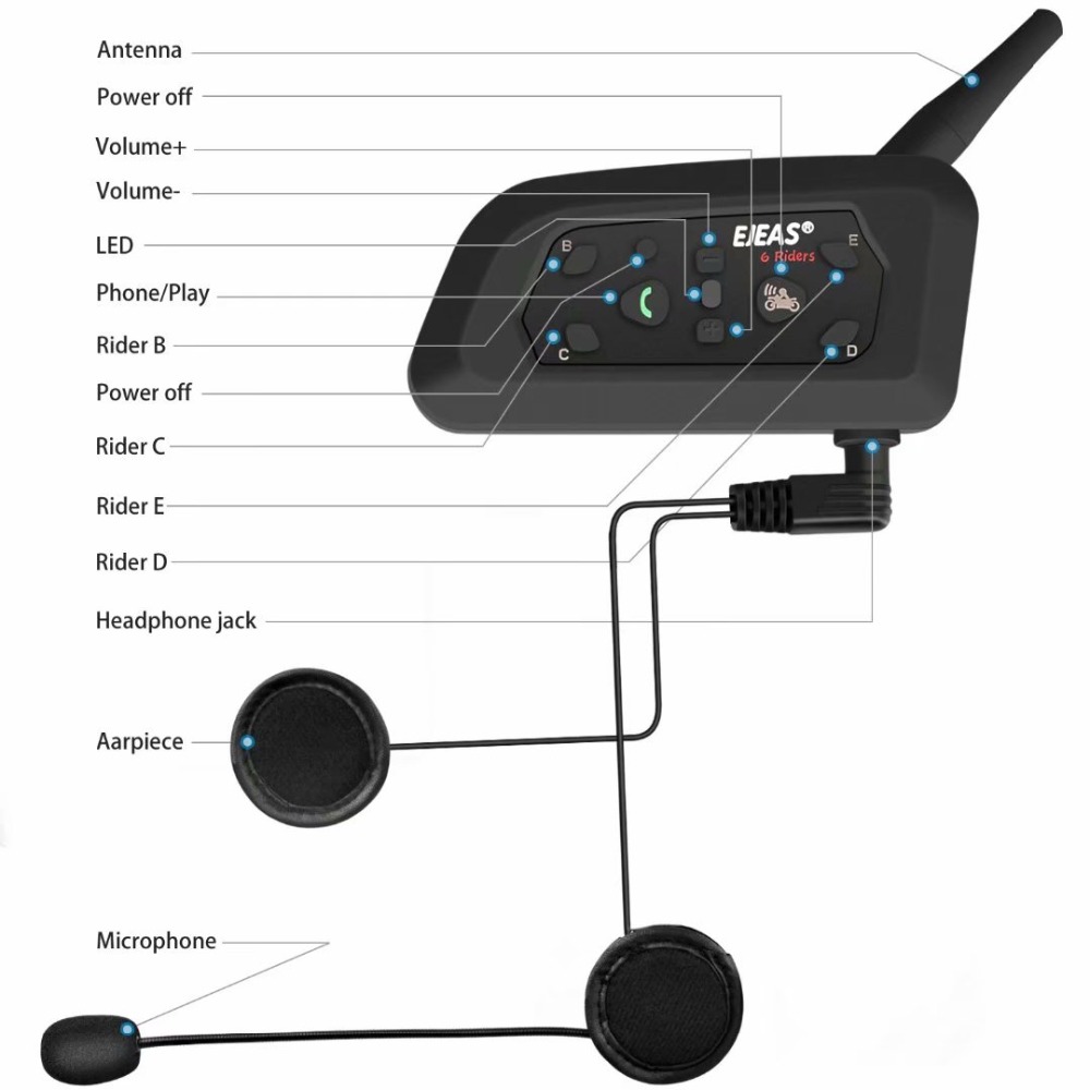 3.5MM Earphone Microphone Acce - Universal Motorcycle Helmet Intercom Headset ulasan dan harga
