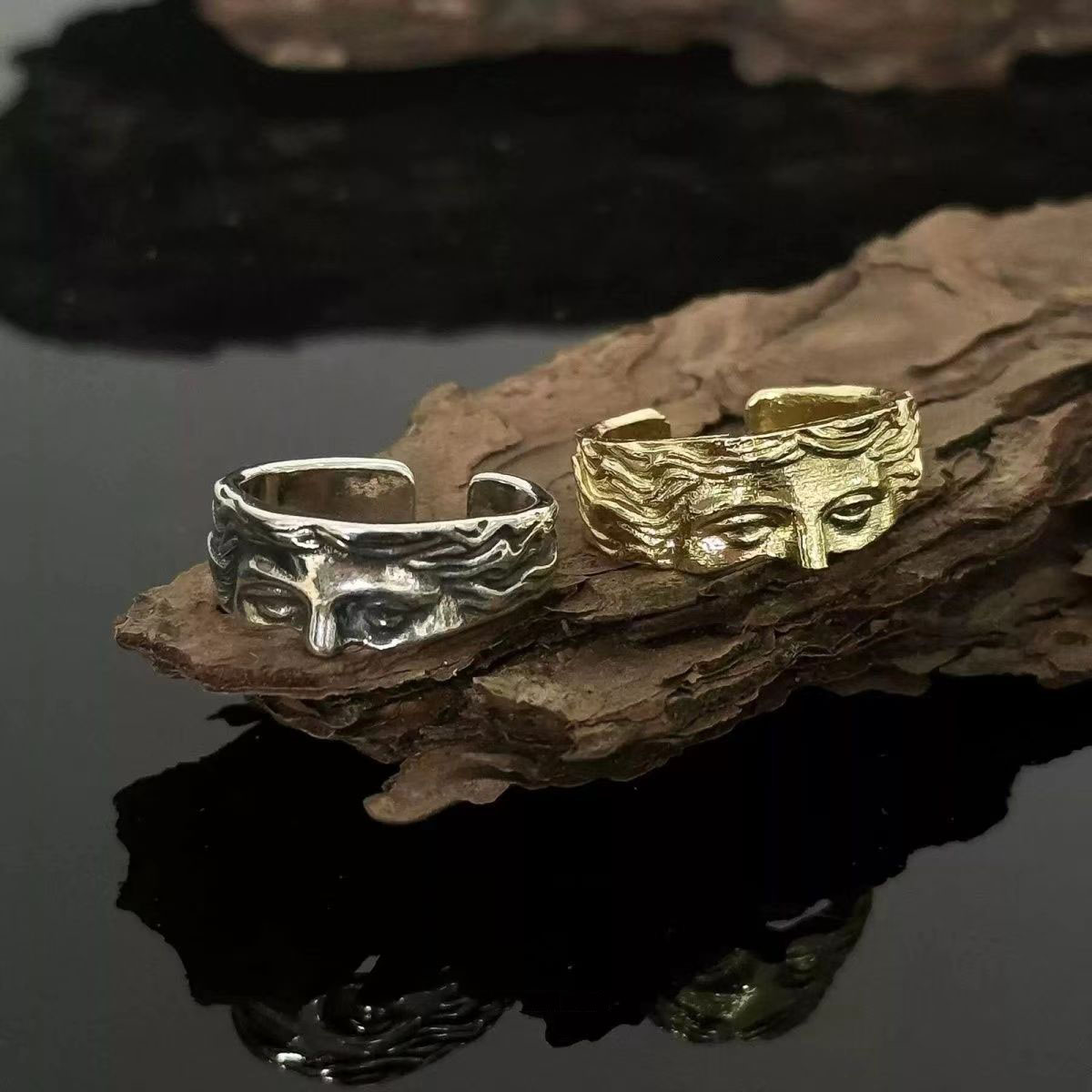 Creative Venus Half Mask Ring  - Vintage Open Face Retro Helmet ulasan dan harga