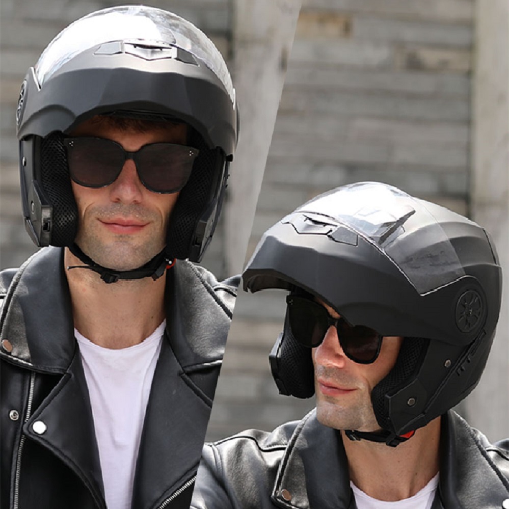 Double Visors Bluetooth Helmet - Full Face Motorcycle Helmet With Bluetooth ulasan dan harga