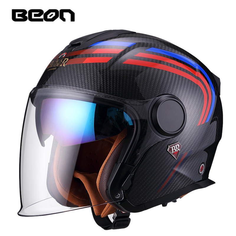 BEON BR23 Carbon Fiber 3/4 Ope - Carbon Fiber Lightweight Motorcycle Helmet ulasan dan harga