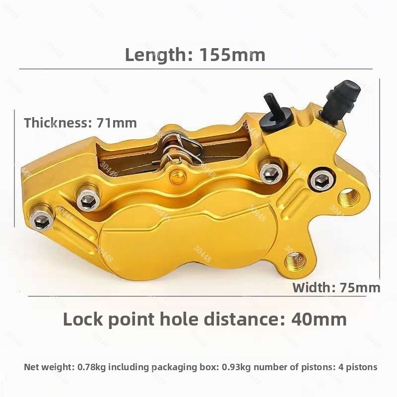 Motorcycle CNC Four-Piston Bra - Scooter Parts ulasan dan harga
