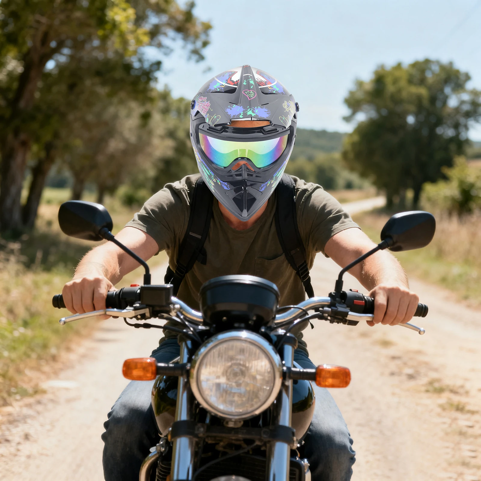 Motocross Helmet Kit, Motorcyc - Off Road Motocross Helmet Goggles Set ulasan dan harga