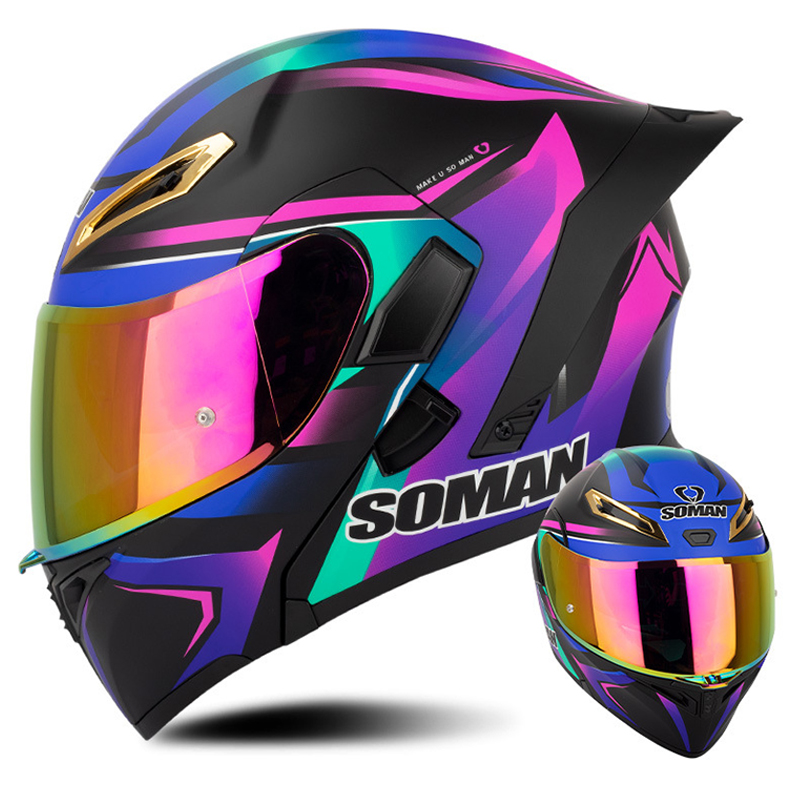 DOT Approved Men Motorcycle He - Modular Flip Up Motorcycle Helmet Dot Approved ulasan dan harga