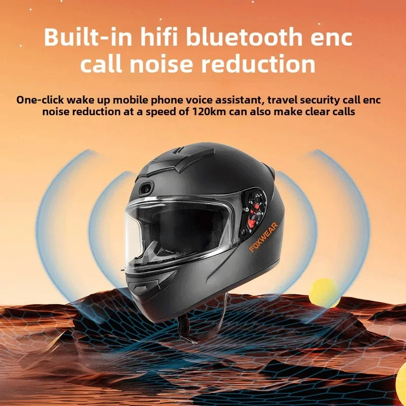 AI Intelligence Motorcycle Hel - Full Face Motorcycle Helmet With Bluetooth ulasan dan harga