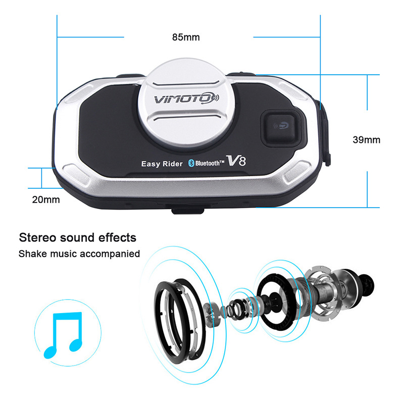 Vimoto V8 Motorcycle Helmet He - Universal Motorcycle Helmet Intercom Headset ulasan dan harga