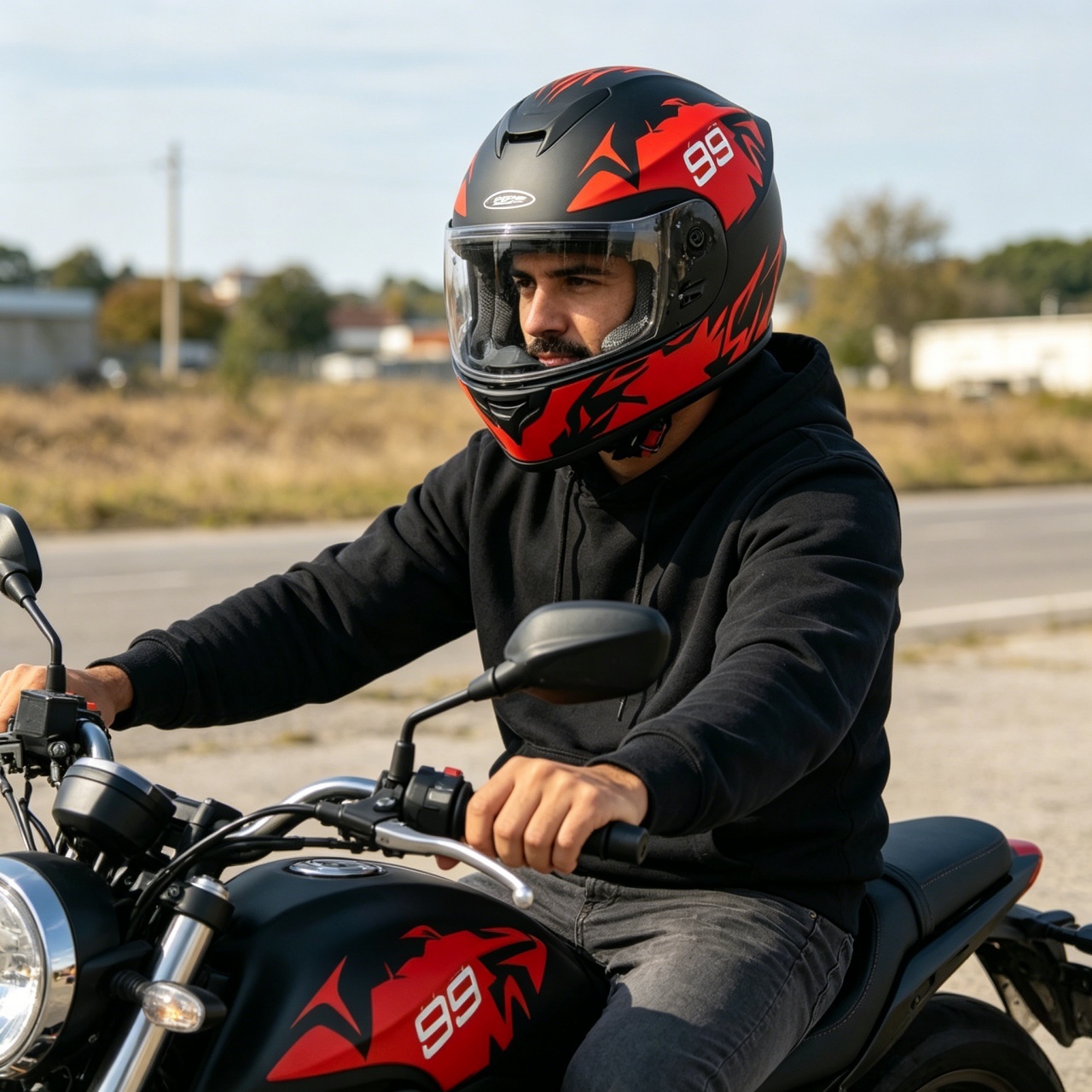 Men's Full Face Motorcycle Hel - Dual Visor Motorcycle Racing Helmet ulasan dan harga