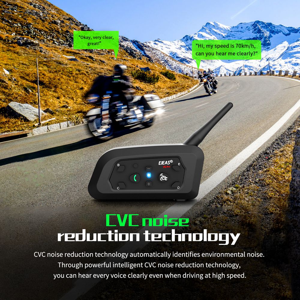 EJEAS V6 PRO+ Motorcycle Helme - Universal Motorcycle Helmet Intercom Headset ulasan dan harga
