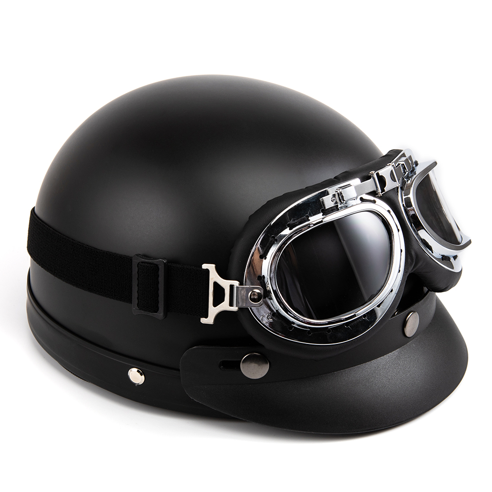 Motorcycle Helmet Open Face Re - Vintage Open Face Retro Helmet ulasan dan harga