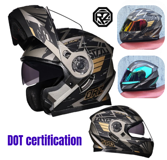 Orz Full Face Dual Visor Motor - Dual Visor Motorcycle Racing Helmet ulasan dan harga