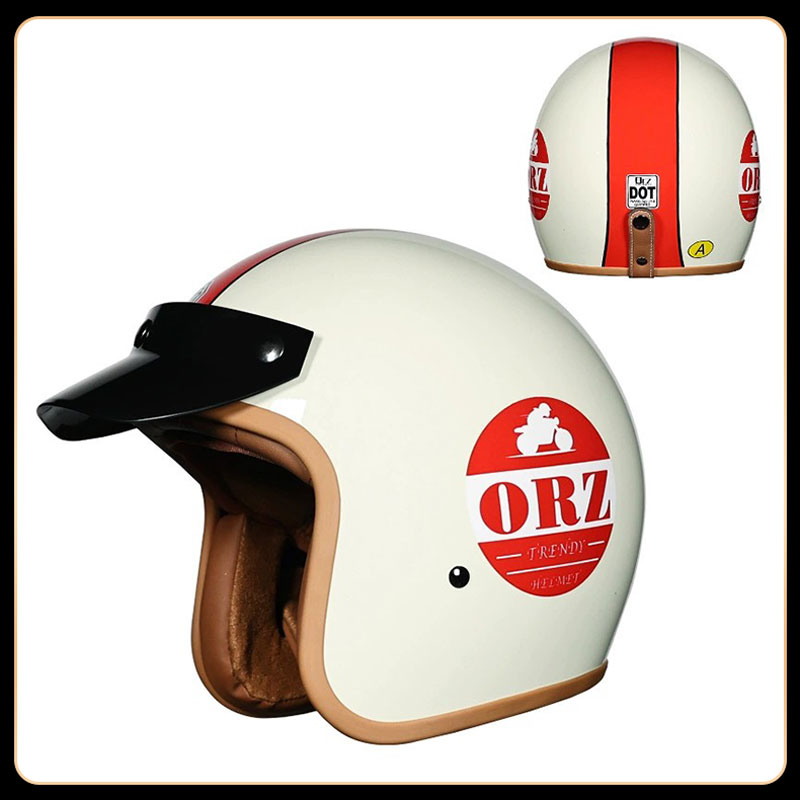 Retro Vintage 3/4 Open Face He - Vintage Open Face Retro Helmet ulasan dan harga