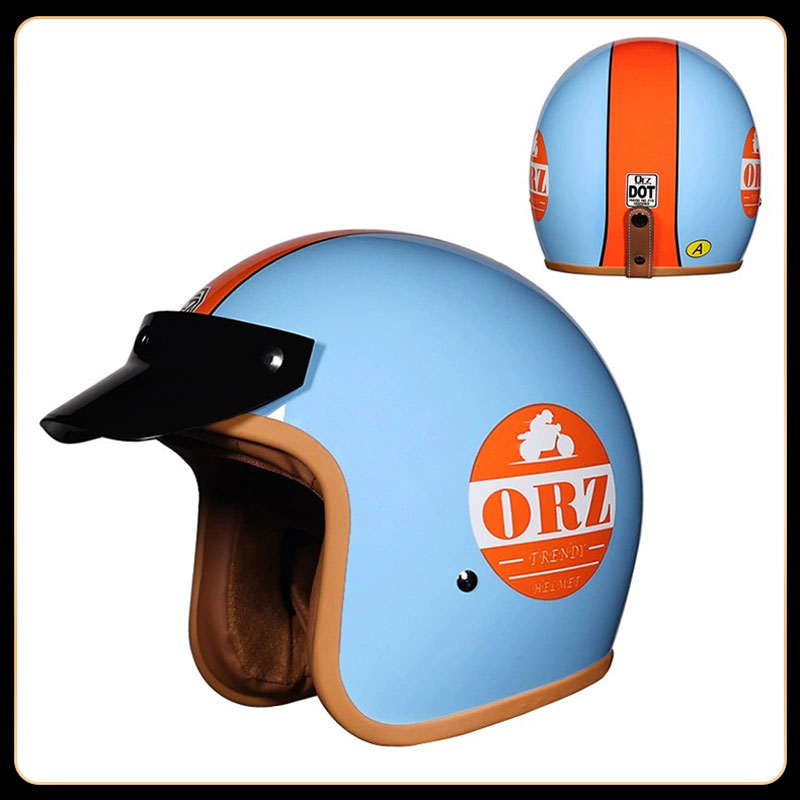 Retro Vintage 3/4 Open Face He - Vintage Open Face Retro Helmet ulasan dan harga